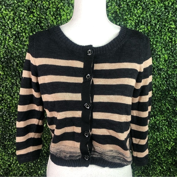 Nwt Anthropologie stripped button up sweater - Picture 4 of 10